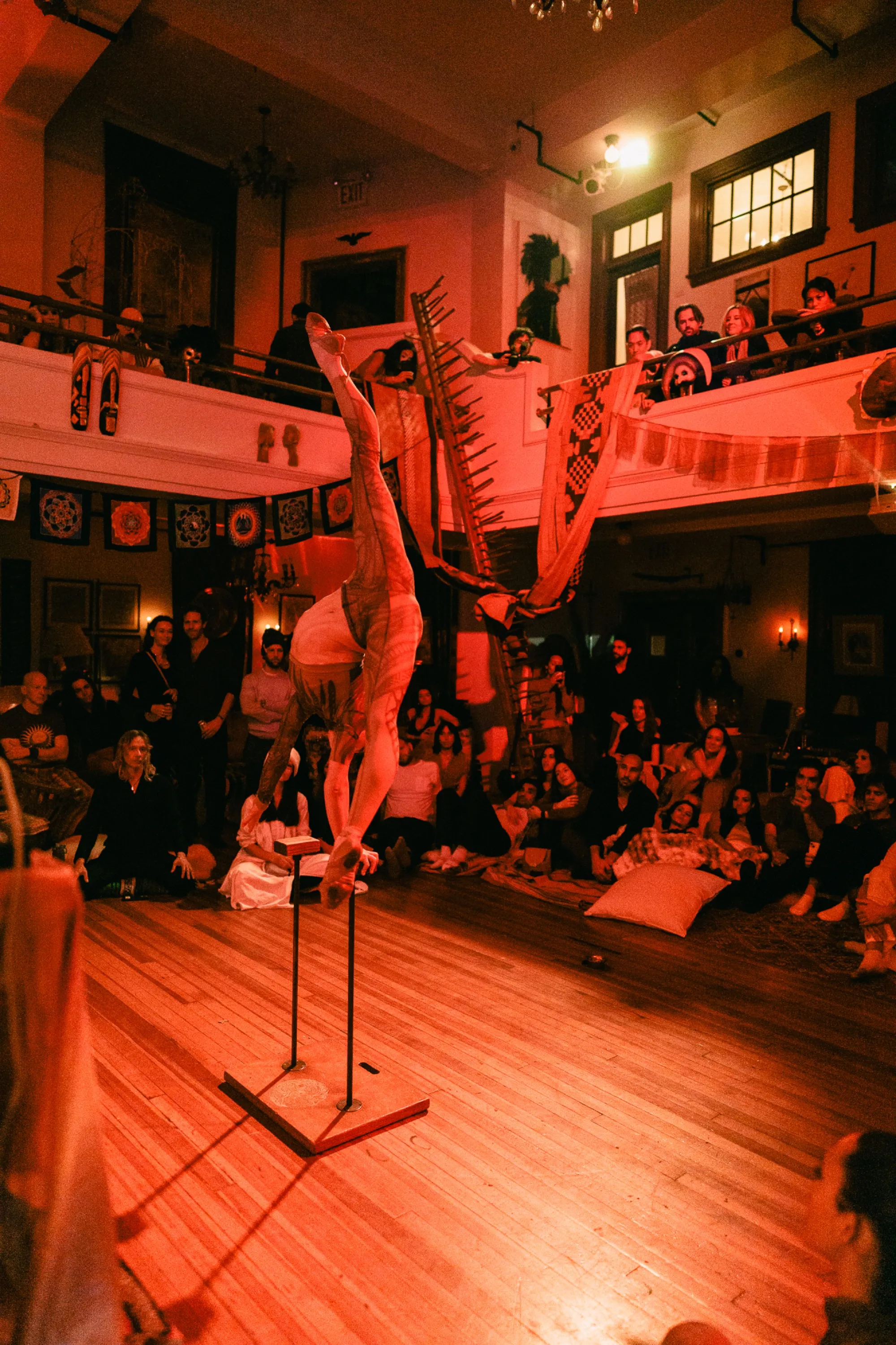 Global artist Benjamin Urbaez and DJ Dreeemy performing indigenous-influenced music at intimate Harlem gathering