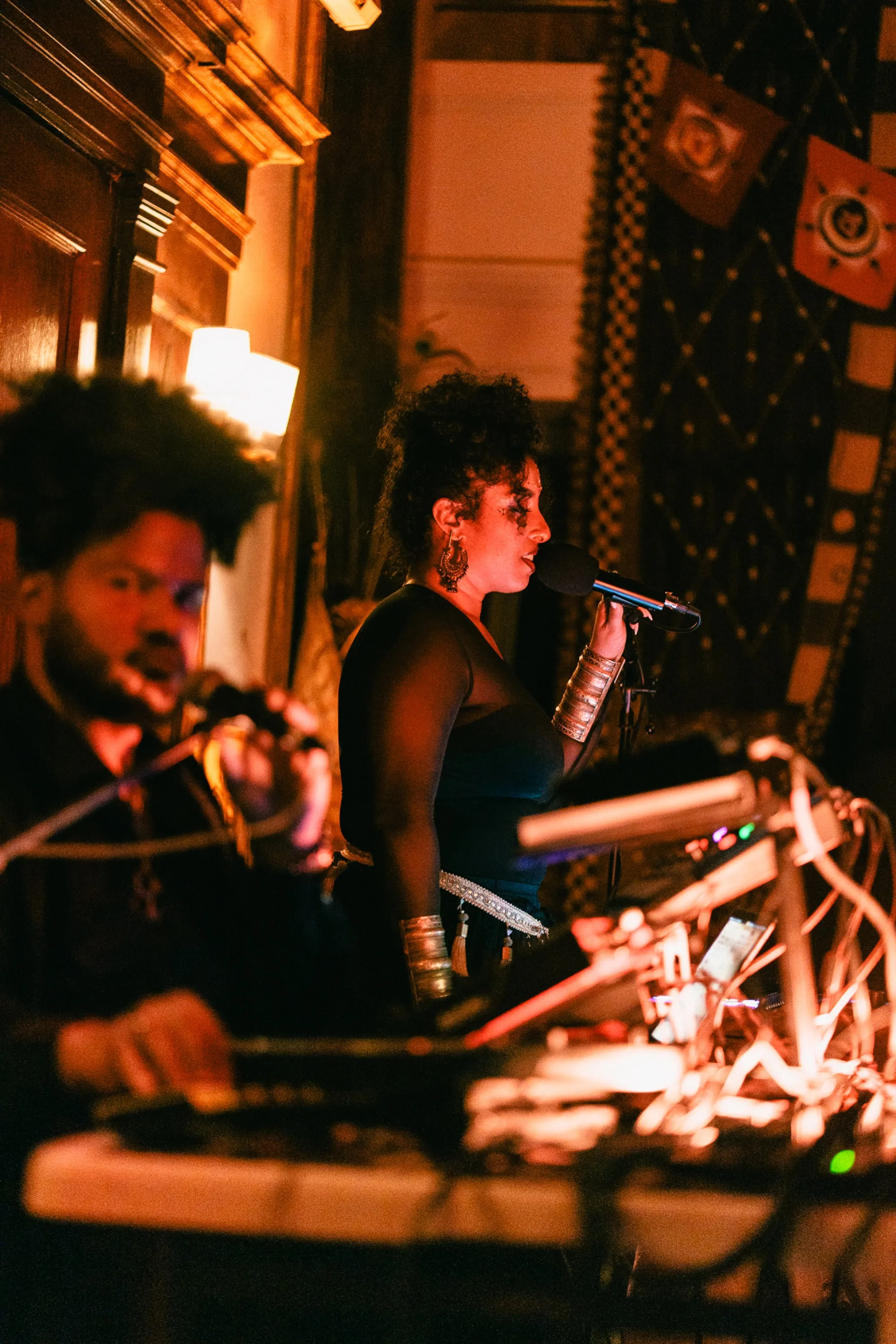 Global artist Benjamin Urbaez and DJ Dreeemy creating live soundscapes with electronic instruments at Love Is Everything