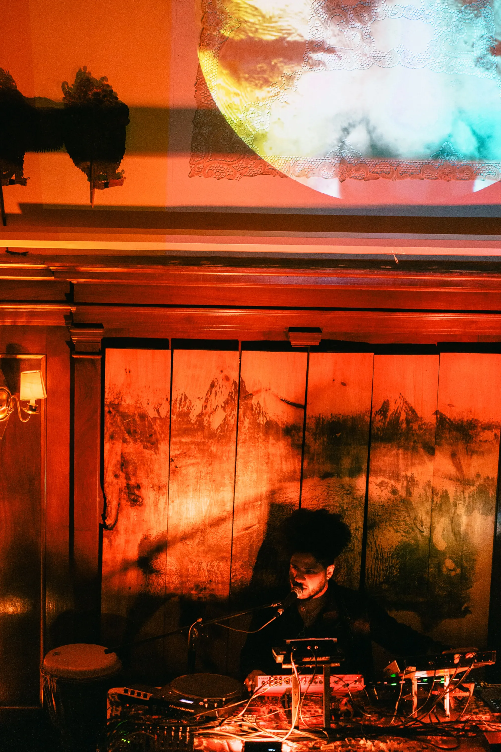 Global artist Benjamin Urbaez and DJ Dreeemy performing ancestral rhythms at Love Is Everything event